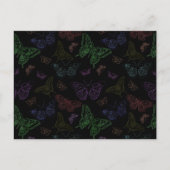 Zwart-regenbooggekleurde vlinders vliegen briefkaart (Voorkant)