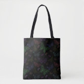 Zwart-regenbooggekleurde vlinders vliegen tote bag (Voorkant)