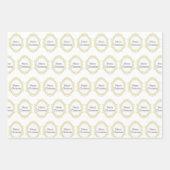 Zwart rendierhoofd met Gold Lijst Inpakpapier Vel (Voorkant 2)