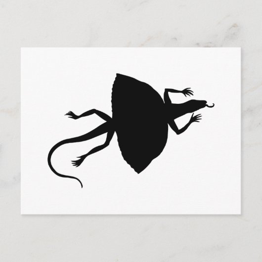 Zwart reptiel briefkaart (Voorkant)