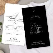 Zwart Retail Label Minimalistische Kleding Prijs L Visitekaartje