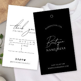 Zwart Retail Label Minimalistische Kleding Prijs L Visitekaartje