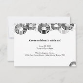 Zwart Retro Big Numbers 3-foto Afstuderen Kaart (Achterkant)