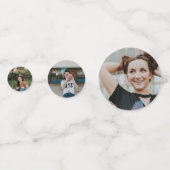 Zwart Retro Big Numbers Klasse van Senior Foto Confetti (Voorkanten)