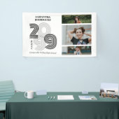 Zwart Retro Big Numbers Klasse van Senior Foto Spandoek (Beurs)
