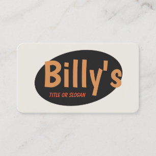 Zwart Retro Typografie Visitekaartje