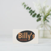 Zwart Retro Typografie Visitekaartje (Staand voorkant)