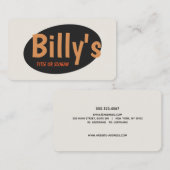 Zwart Retro Typografie Visitekaartje (Voorkant / Achterkant)