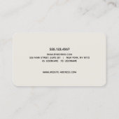 Zwart Retro Typografie Visitekaartje (Achterkant)