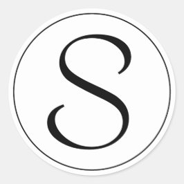 Zwart Ring Bernhard Tango Monogram Ronde Sticker