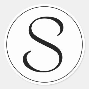 Zwart Ring Bernhard Tango Monogram Ronde Sticker