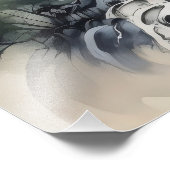 Zwart Rode Abstracte Boom Foto Afdruk (Hoek)