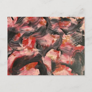 Zwart-rode ansichtkaart acryl briefkaart
