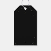 Zwart Rode Bes+Eucalyptus Kerst/Feestdag Cadeaulabel (Achterkant)