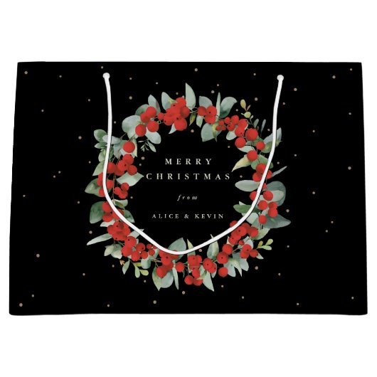 Zwart Rode Bes + Eucalyptus Kerst/Feestdag Groot Cadeauzakje (Voorkant)