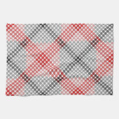 Zwart-rode bollen of gaten, dwarsgealigneerde vier theedoek (Horizontaal)