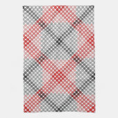 Zwart-rode bollen of gaten, dwarsgealigneerde vier theedoek (Verticaal)