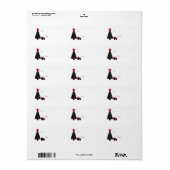 Zwart-rode bomen en pakketten Gift Labels (Full Sheet)