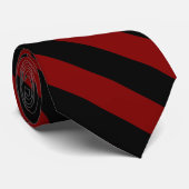 Zwart Rode Combinatie Stropdas (Opgerold)