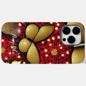 Zwart-rode gouden fluitjes op maat Case-Mate iPhone case (Achterkant (horizontaal))