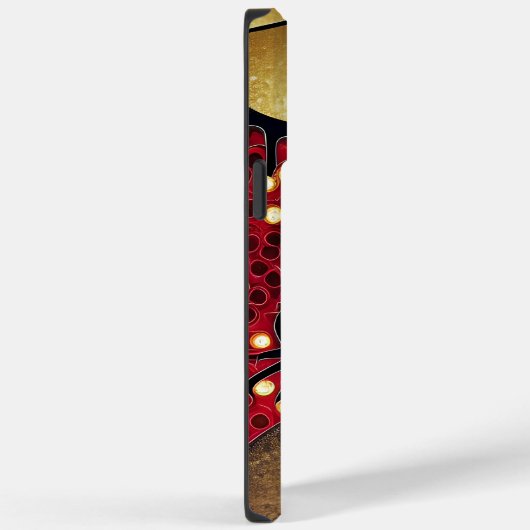 Zwart-rode gouden fluitjes op maat Case-Mate iPhone case (Achterkant / Rechts)