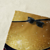 Zwart-rode gouden fluitjes op maat strandlaken (In situ)