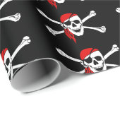 Zwart rode krot cadeaupapier (Rol Hoek)