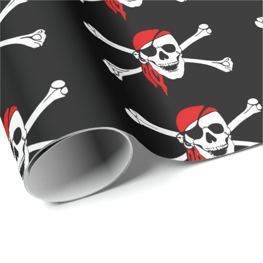 Zwart rode krot cadeaupapier (Rol Hoek)