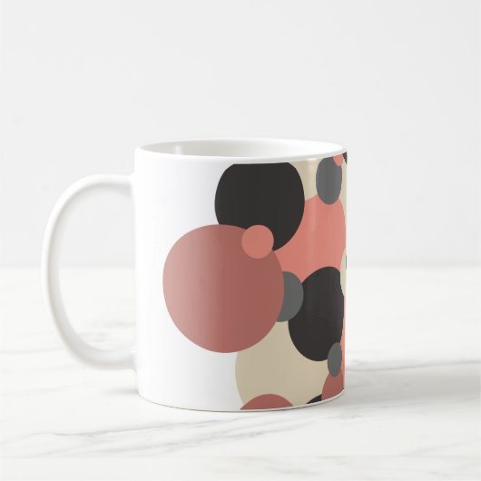 Zwart-rode moleculen koffiemok (Links)