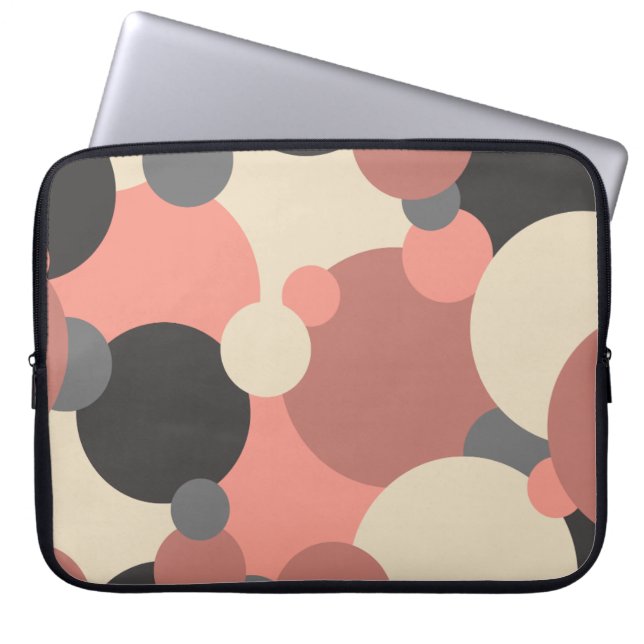 Zwart-rode moleculen laptoptas laptop sleeve (Voorkant)