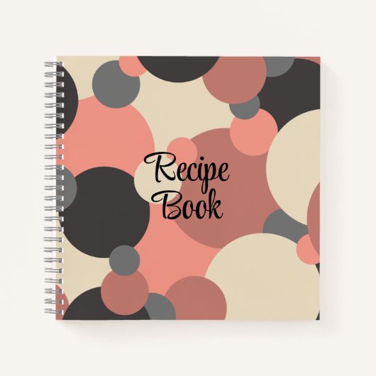 Zwart-rode moleculen receptenboek notitieboek (Voorkant)