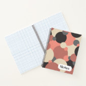 Zwart-rode moleculen Spiraal Notebook Notitieboek (Binnen)