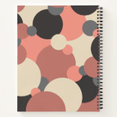 Zwart-rode moleculen Spiraal Notebook Notitieboek (Achterkant)