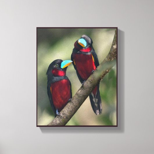 Zwart-rode omroep canvas afdruk (Voorkant)