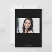 Zwart-rode potlood letters - 3x5 Afstudeerder aank Kaart (Achterkant)