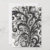 Zwart & Rode Quinceañera Meisje Kaart (Achterkant)