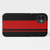 Zwart-rode racestrips - raceauto geïnspireerd Case-Mate iPhone case (Achterkant (horizontaal))