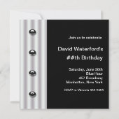 Zwart Rode Smoking Verjaardags Uitnodigingen Heren (Achterkant)