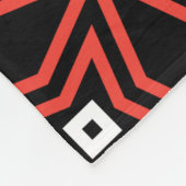 Zwart Rode Ster Gotisch Geometrisch Klassiek Patro Fleece Deken (Hoek)