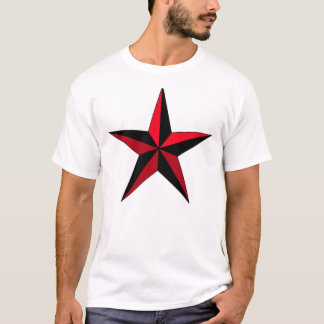 Zwart-rode ster t-shirt
