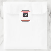 Zwart-rode streep Monogram H Herinnering Stickers (Tas)