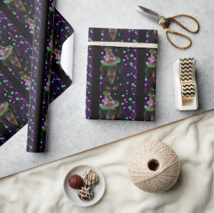 Zwart & Roestbruine Doxie Cadeaupapier