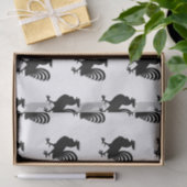 Zwart roestvrij Silhouette-witboek Tissuepapier (Geschenk)