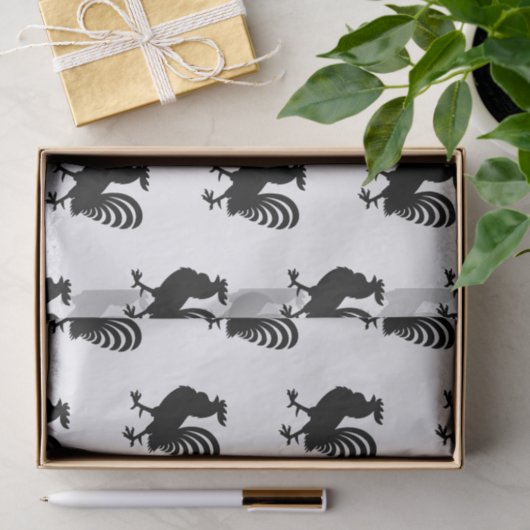 Zwart roestvrij Silhouette-witboek Tissuepapier (Geschenk)