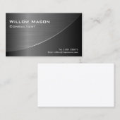 Zwart roestvrij staal, gebogen, Visitekaartje (Voorkant / Achterkant)