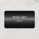 Zwart roestvrij staal Metalen blik Visitekaartje (Voorkant)
