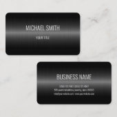 Zwart roestvrij staal Metalen blik Visitekaartje (Voorkant / Achterkant)