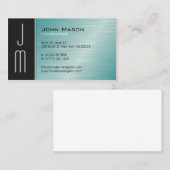 Zwart roestvrij staal professioneel Visitekaartje (Voorkant / Achterkant)