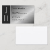 Zwart roestvrij staal professioneel Visitekaartje (Voorkant / Achterkant)