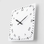 Zwart Romeins getal en Minuut Wandklok (Hoek)